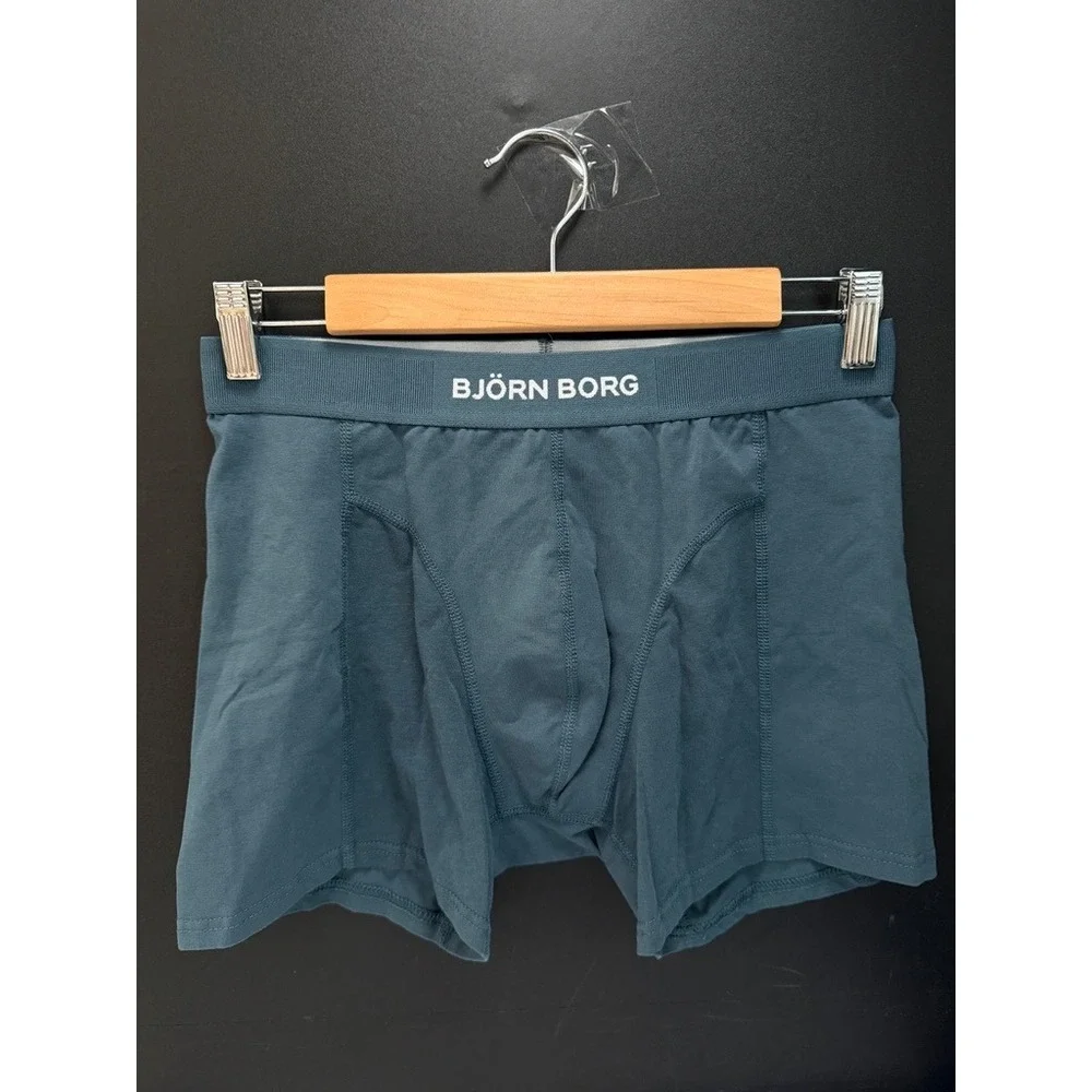 Bjorn Borg Mens New Organic Cotton Boxer Briefs Teal Blue  L NWOT